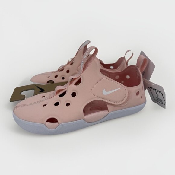 Nike Other - Nike Sunray Protect Water Shoes Sandals Size 1Y Kid Girl’s Pink/White Closed Toe